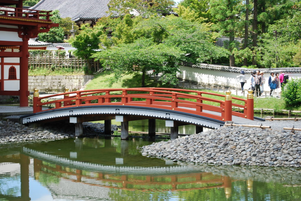 Ponte presso il tempio di Byodoin a Uji, - Kyoto (Giappone)